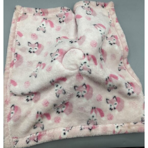 Pink Buba Baby Fox Lovey Blanket With Plush Fox Teething Toy Security Blanket - Picture 4 of 6